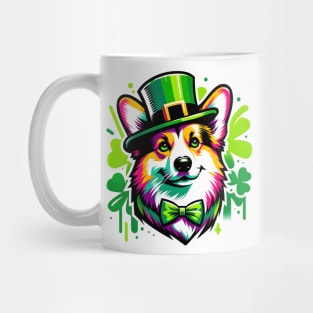 Pembroke Welsh Corgi Celebrates Saint Patrick's Day Mug